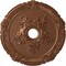 Ekena Millwork Attica with Rose Medallion (Canopies up to 4 1/2"), 26"OD x 3 3/4"ID x 1 1/2"P, Polished Copper CM26ATPOS - alternate 1